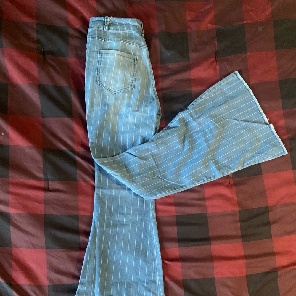 Boutique Pinstriped flare jeans